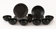 Matservisdelar, "Black fluted", Royal Copenhagen, Danmark