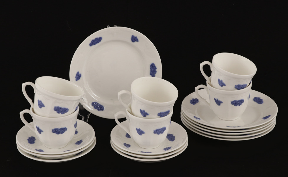 Kaffeservisdelar, "Blå blom", Old Gustavsberg