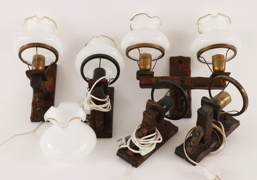 Vägglampor 5st, 1900-talets andra hälft