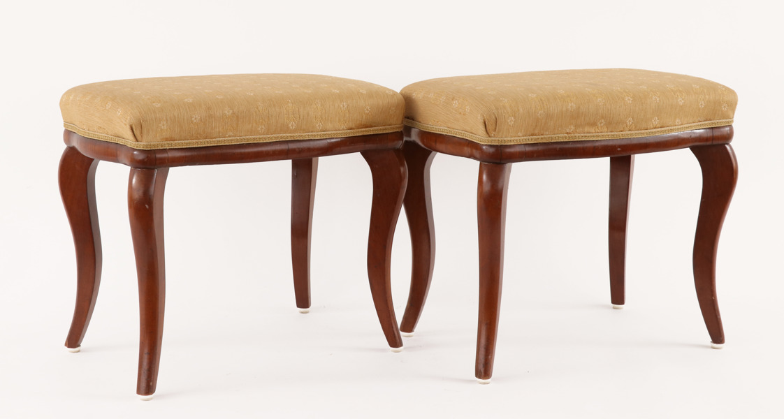 Taburetter ett par, rokokostil, 1800-talets slut
