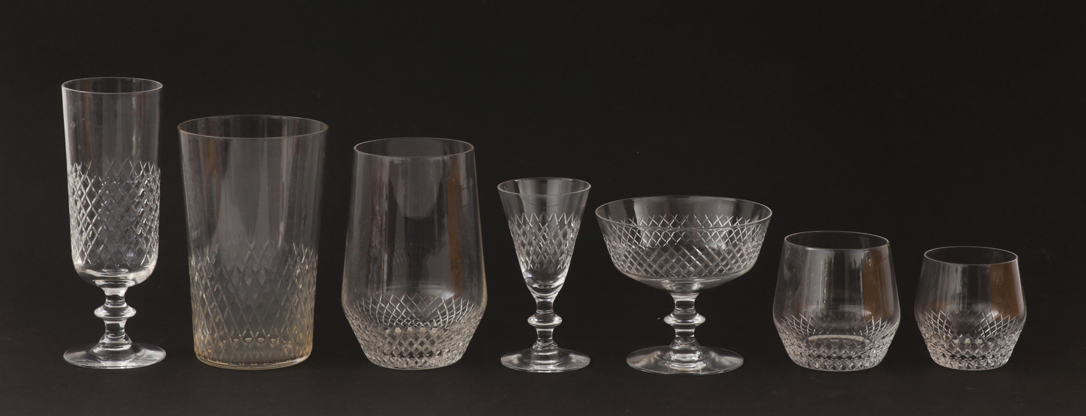 Glasservisdelar, "Diamant", Vicke Lindstrand för Kosta