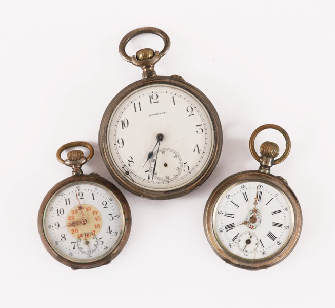 Fickur 3st, silver, bl.a. Longines