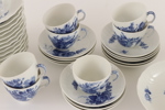 Kaffeservis, "Blå blomster", Royal Copenhagen, Danmark