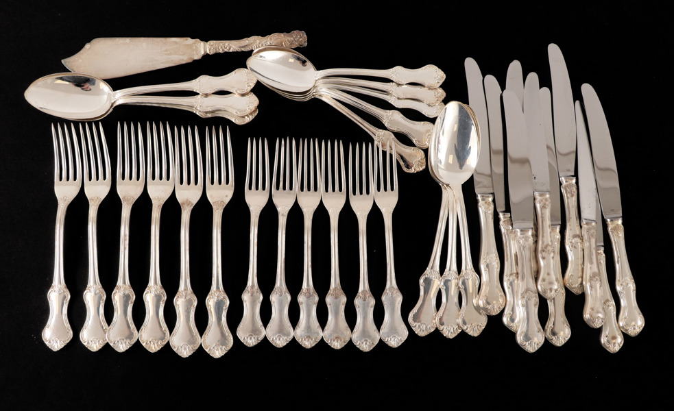 Bestickservisdelar, "Patricia", nysilver