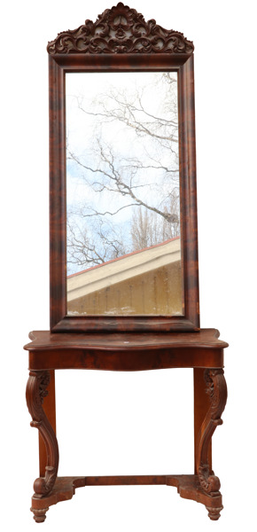 Spegel med konsolbord, nyrokoko, 1800-talets andra hälft