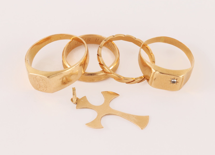 Smycken 5 delar, 18k