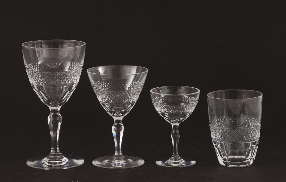 Glasservisdelar, "Rio", Edward Hald för Orrefors