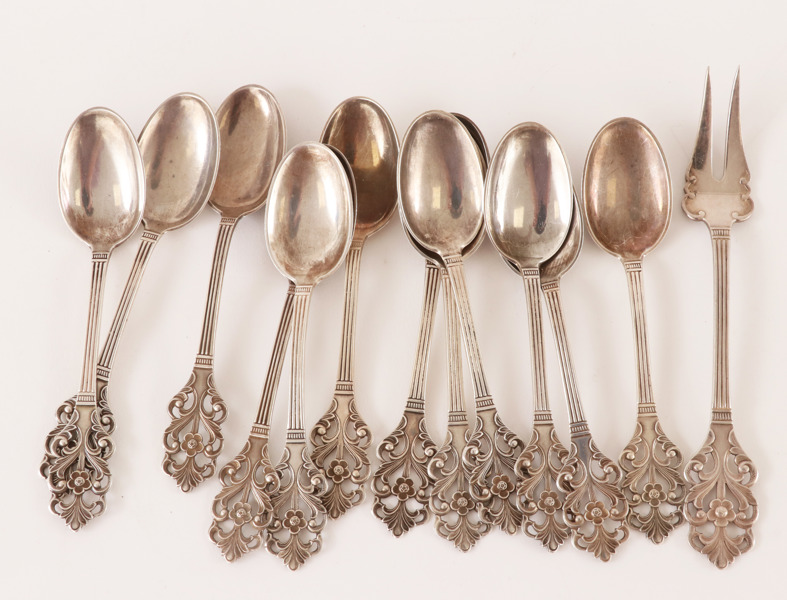 Silver 13 delar, "Wiking Rose", Norge