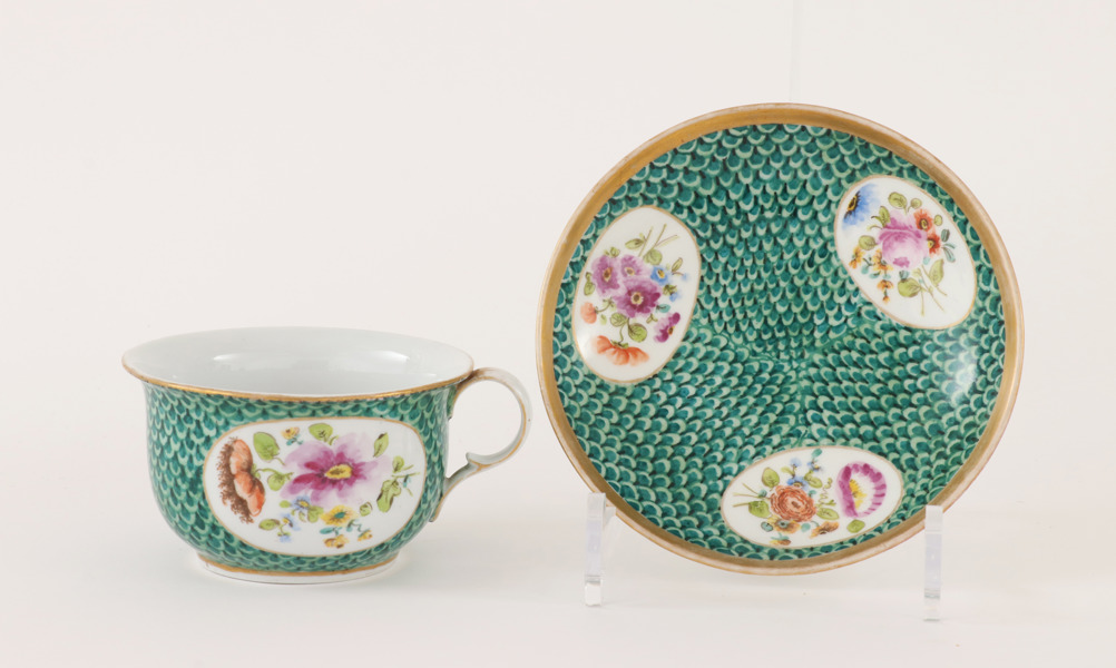 Tekopp med fat, Meissen, Tyskland, 18/1900-tal