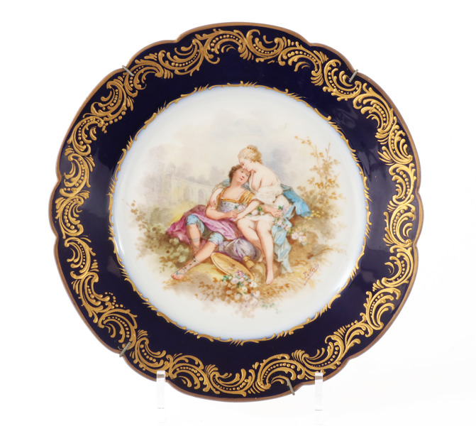 Tallrik, Poitevin, Sèvres, 1800-tal