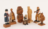 Träskurna figurer 7st