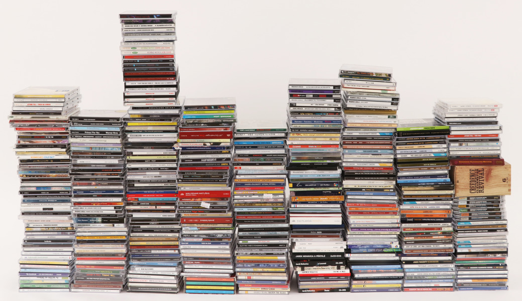 Stort parti CD-skivor