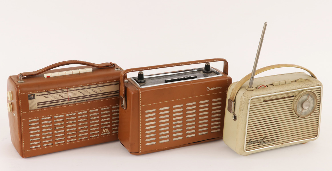 Radioapparater 3st, 1950/60-tal