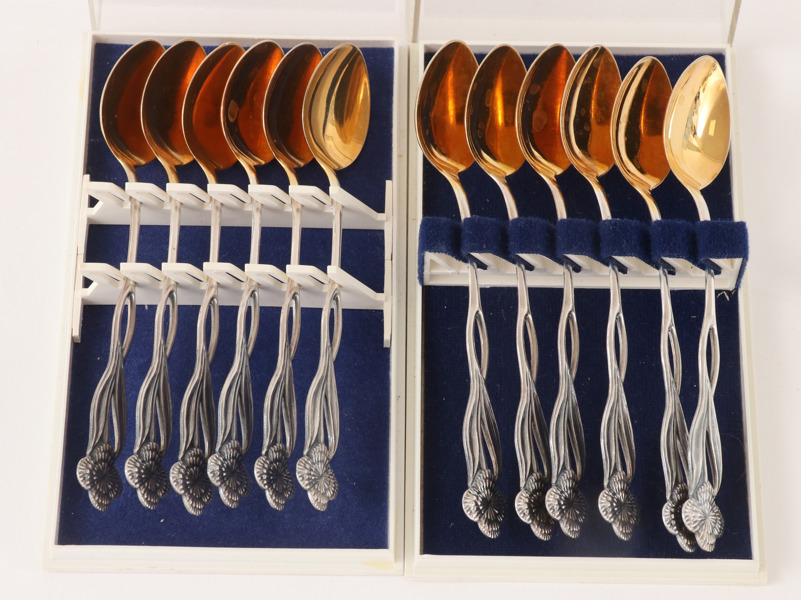 Kaffeskedar 12st, silver, Finland