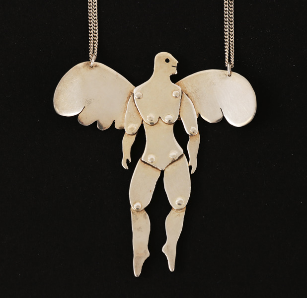 Halsband med hänge, sterlingsilver, Karin Ferner, Falun, 1983