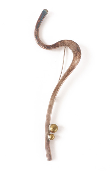 Brosch i sterlingsilver, Klädd i Konst, Gustafs, 1994