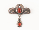 Brosch i silver, jugend, Bernard Hertz, 1917