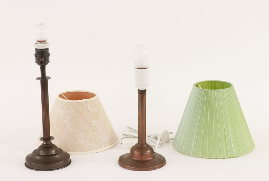 Bordslampor 2st, 1900-talets första hälft