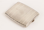Cigarettetui i silver, omkring 1900-talets mitt