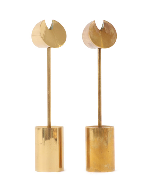 Ljusstakar ett par, "Aniara", Pierre Forsell för Skultuna