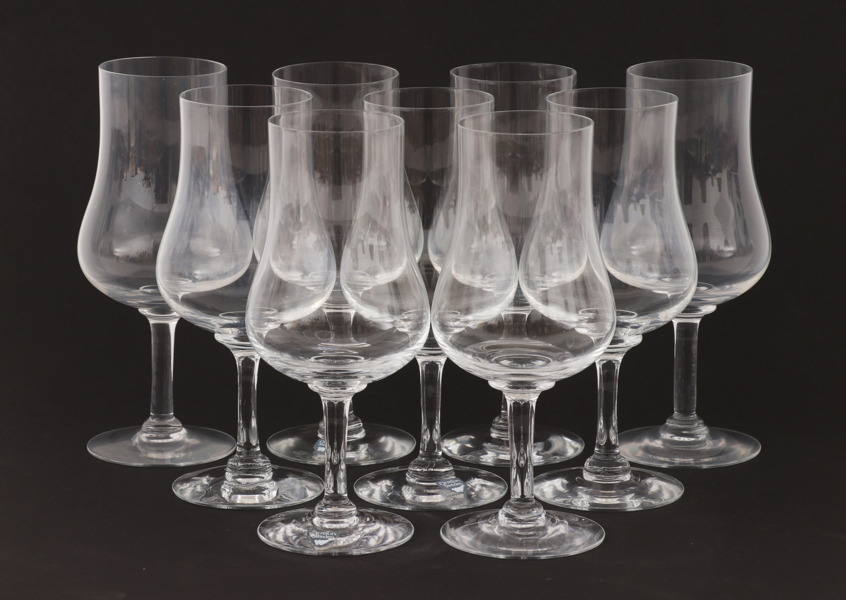 Vinprovarglas 9st, "Elixir", Orrefors