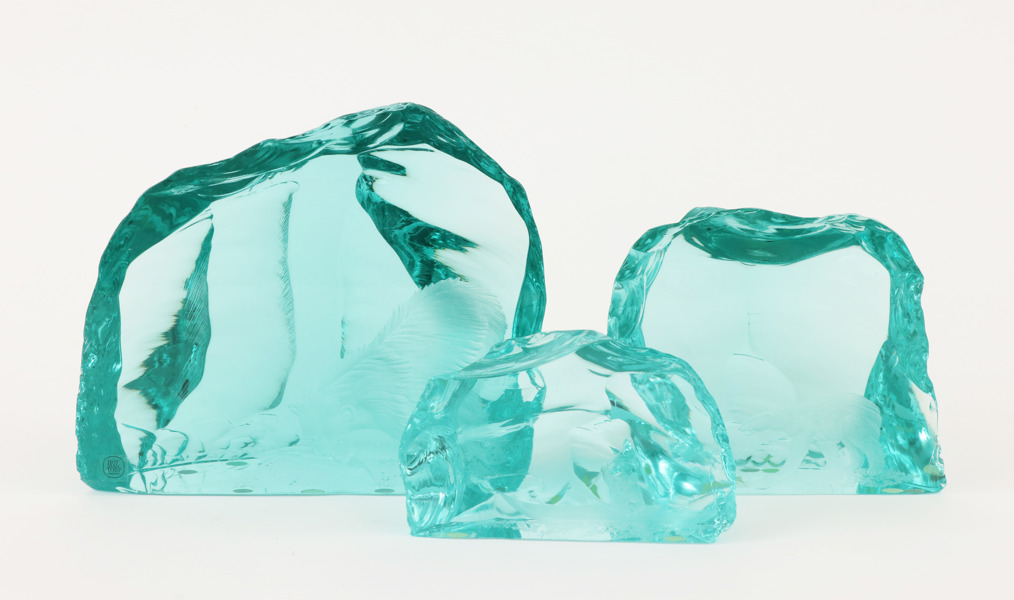 Glasblock 3st, Hovmantorp, Lars Börnesson och Rune Strand