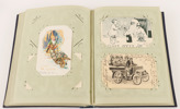 Vykortsalbum, mestadels 1900-talets början