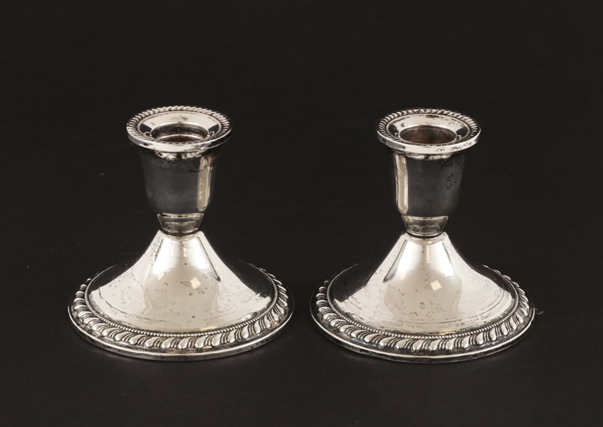 Ljusstakar ett par, sterlingsilver, England