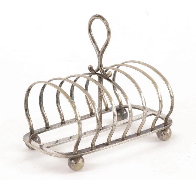 Toastrack i nysilver, England, 1900-talets första hälft