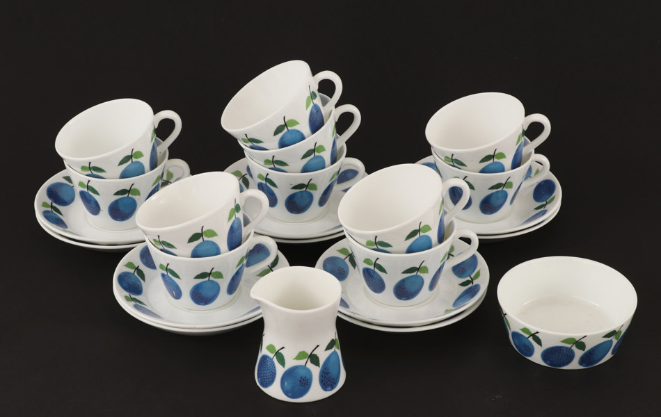 Kaffeservis, "Prunus", Stig Lindberg för Gustavsberg