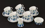 Kaffeservis, "Prunus", Stig Lindberg för Gustavsberg