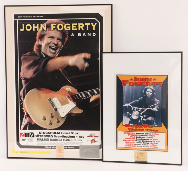 Affischer med konsertbiljetter 2st, John Fogerty