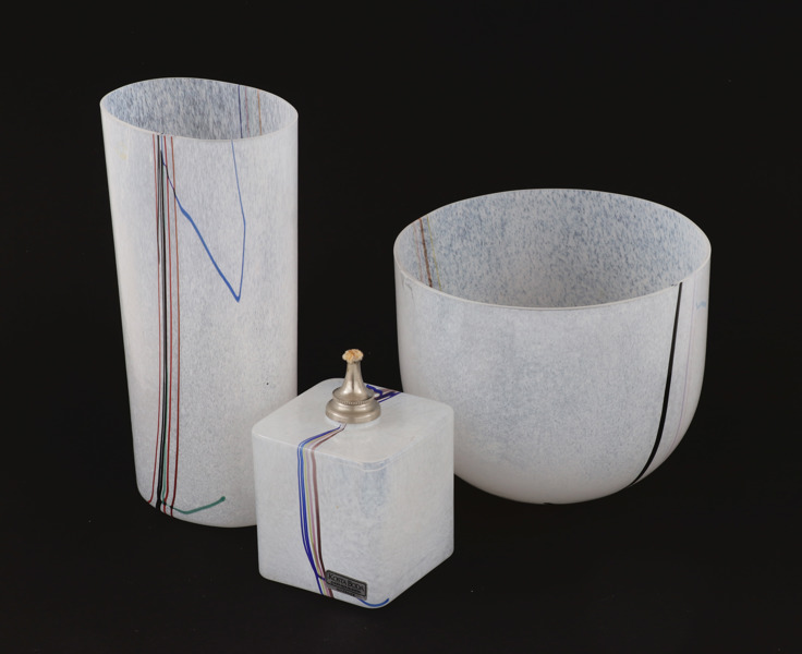 Konstglas 3 delar, "Rainbow", Bertil Vallien