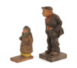 Träskurna figurer 2st