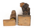 Träskurna figurer 2st