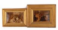 Delvis bemålade tryck 2st, 18/1900-tal