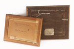 Delvis bemålade tryck 2st, 18/1900-tal