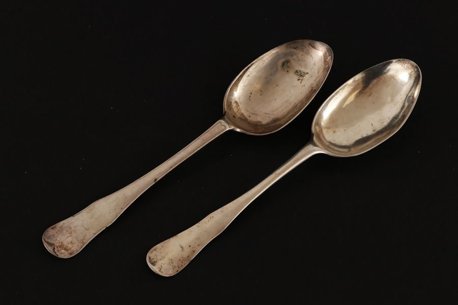 Matskedar 2st, silver, 1700-tal