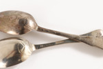 Matskedar 2st, silver, 1700-tal