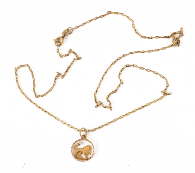 Halsband med hänge, 14k
