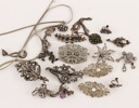 Parti smycken, bl.a. silver