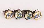 Manschettknappar 4st, silver, "Ludvika Handboll", 1969