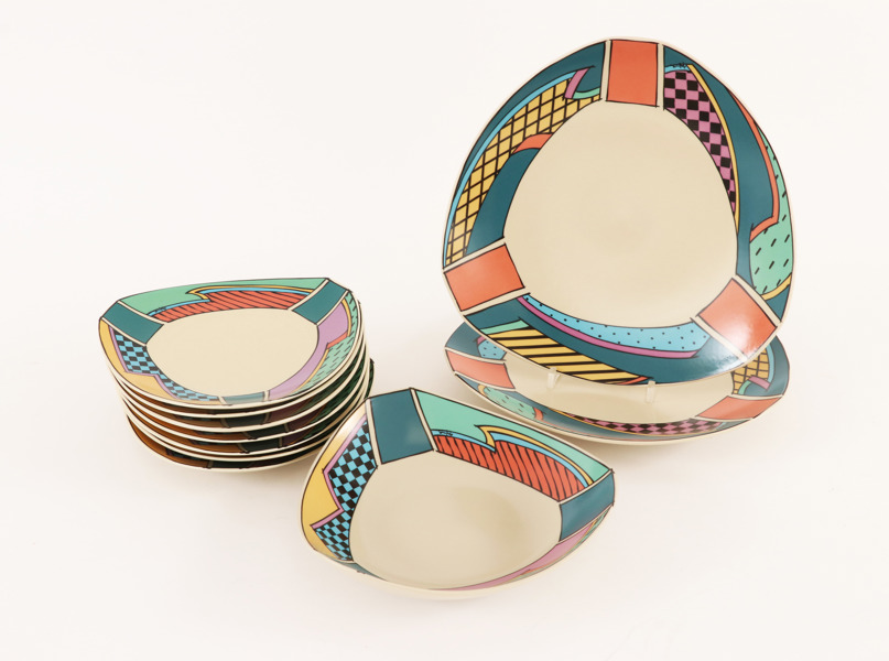 Servisdelar 10st, "Flash", Dorothy Hafner för Rosenthal Studiolinie