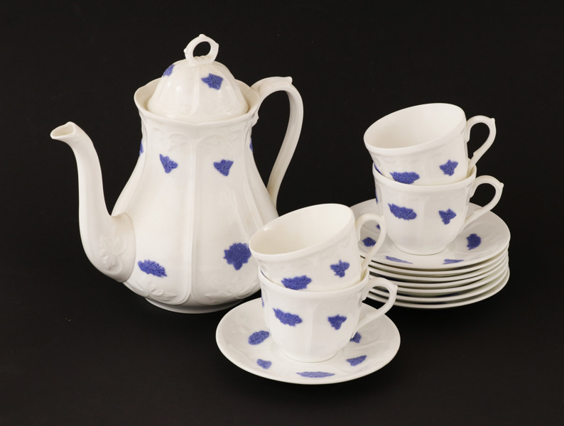 Kaffeservisdelar, "Blå blom", Gustavsberg