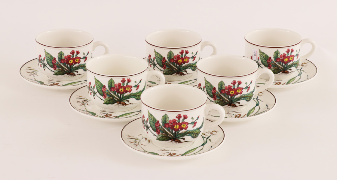 Tekoppar med fat 6st, "Botanica", Villeroy & Bock