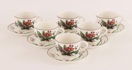 Tekoppar med fat 6st, "Botanica", Villeroy & Bock