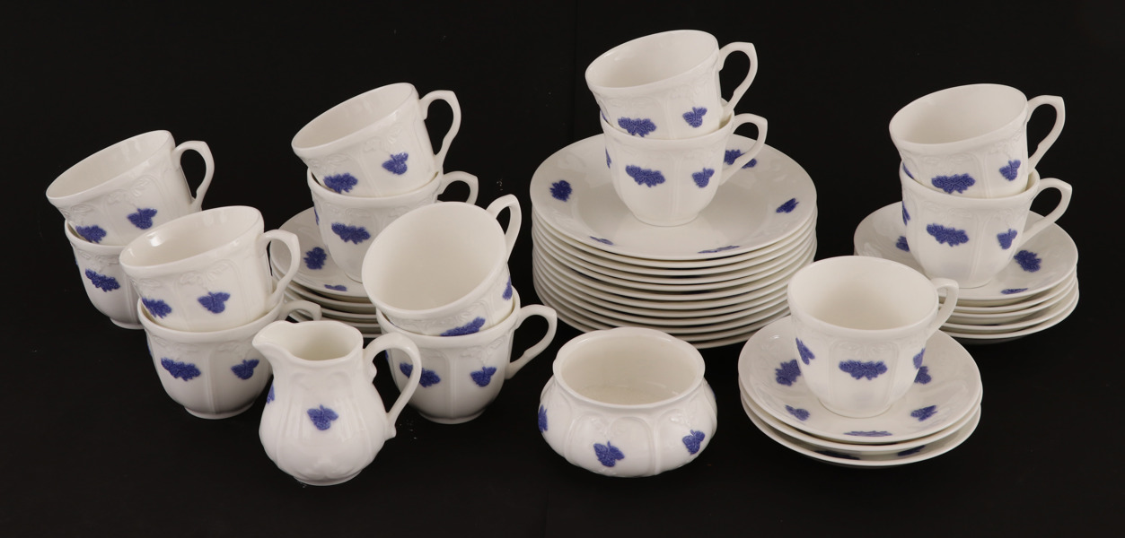 Kaffeservisdelar, "Blå blom", Old Gustavsberg/Rörstrand