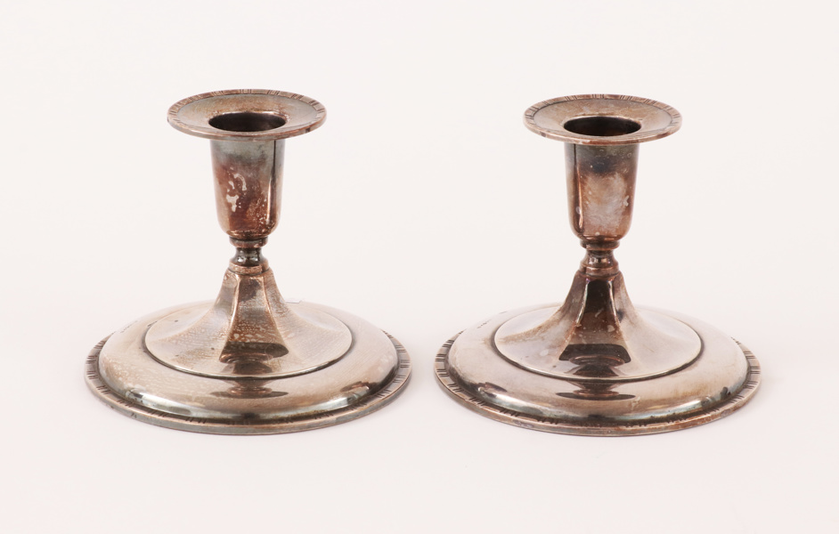 Ljusstakar ett par, silver, Ceson, 1974
