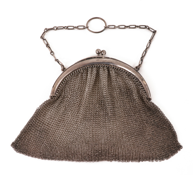 Aftonväska i sterlingsilver, 1900-talets första hälft