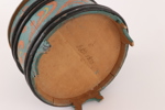 Laggkärl med lock, allmoge, daterad 1835
